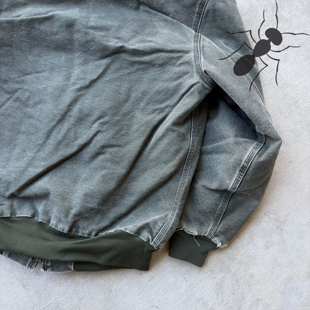 Carhartt WOMENS WJ130 MOS green hooded work wear jacket - Picture 8 of 8